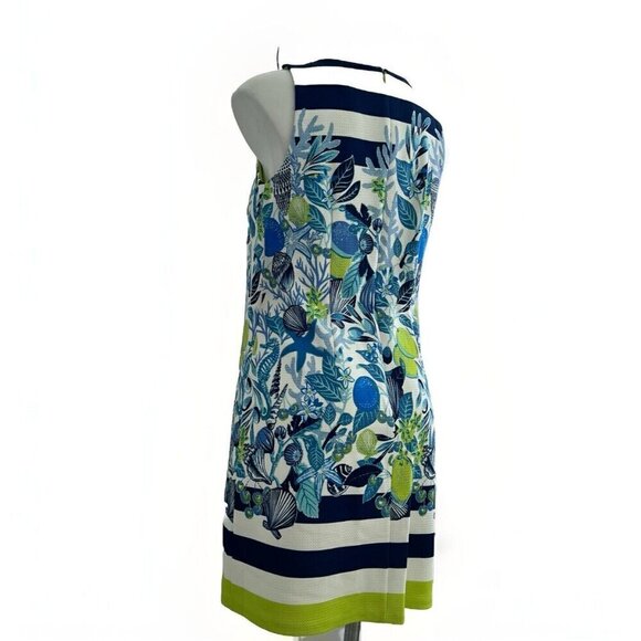 Eliza J Shift Nautical shell Dress size 6 blue green Coast NWT - Picture 8 of 12